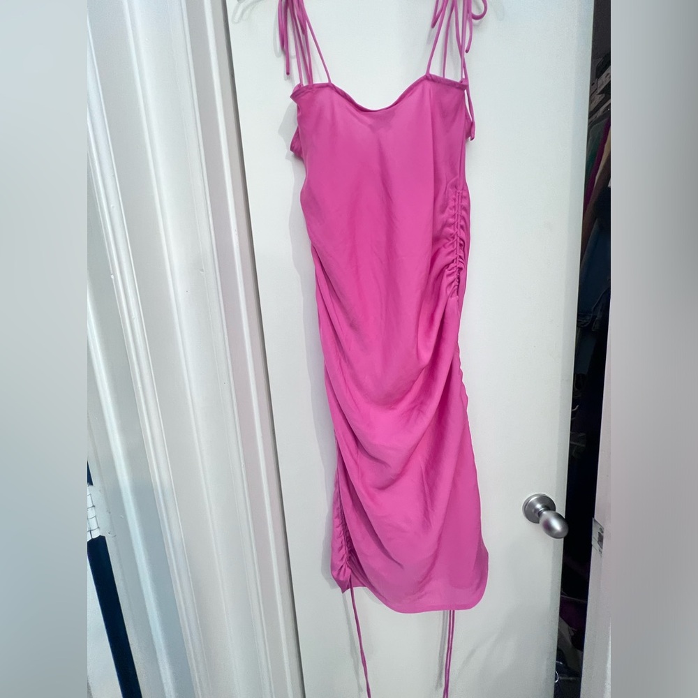 Pink spaghetti strapped dress